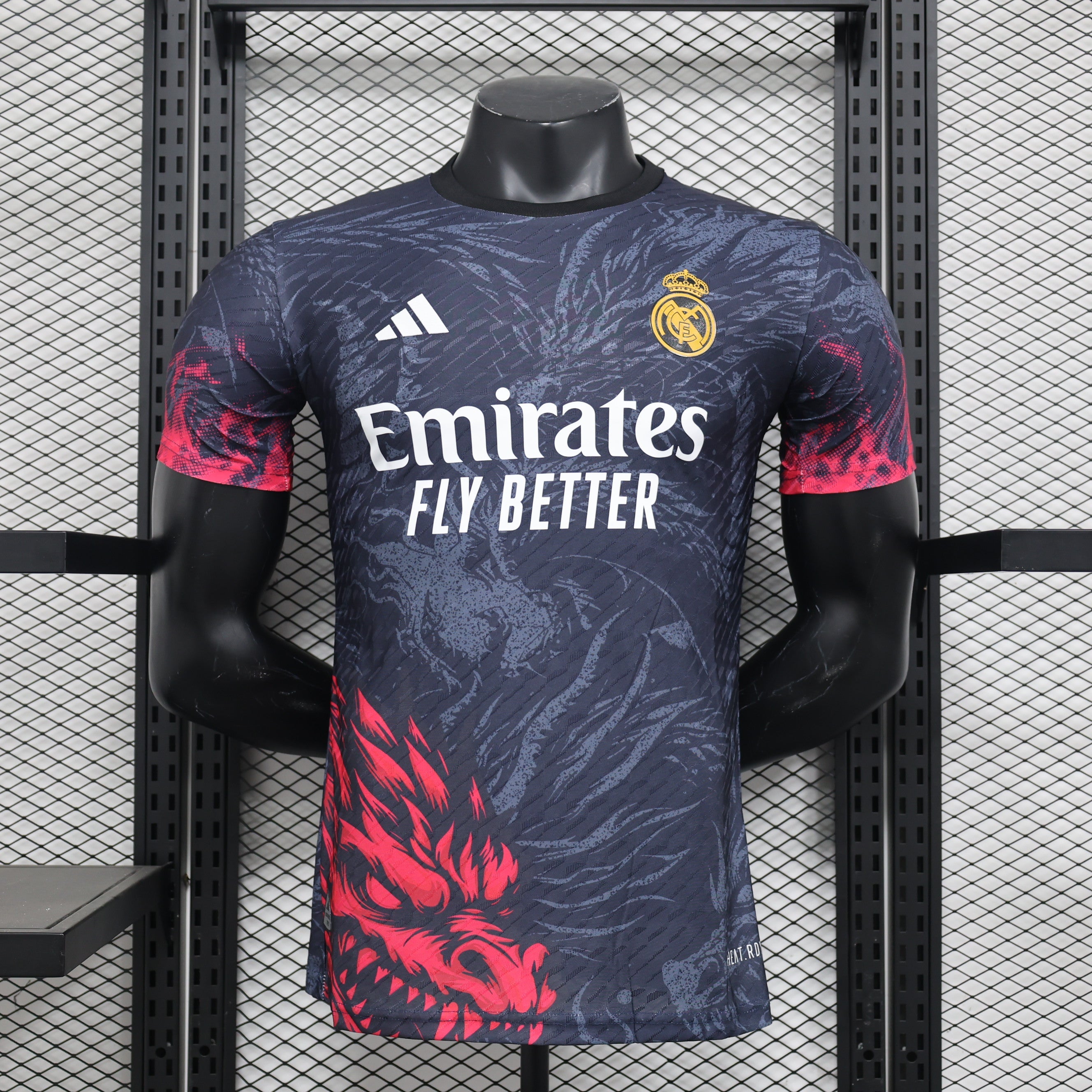 Maillot football Real Madrid Spécial Dragon noir et blanc 2025/26 Maillot football Real Madrid Spécial Dragon noir et blanc 2025/26