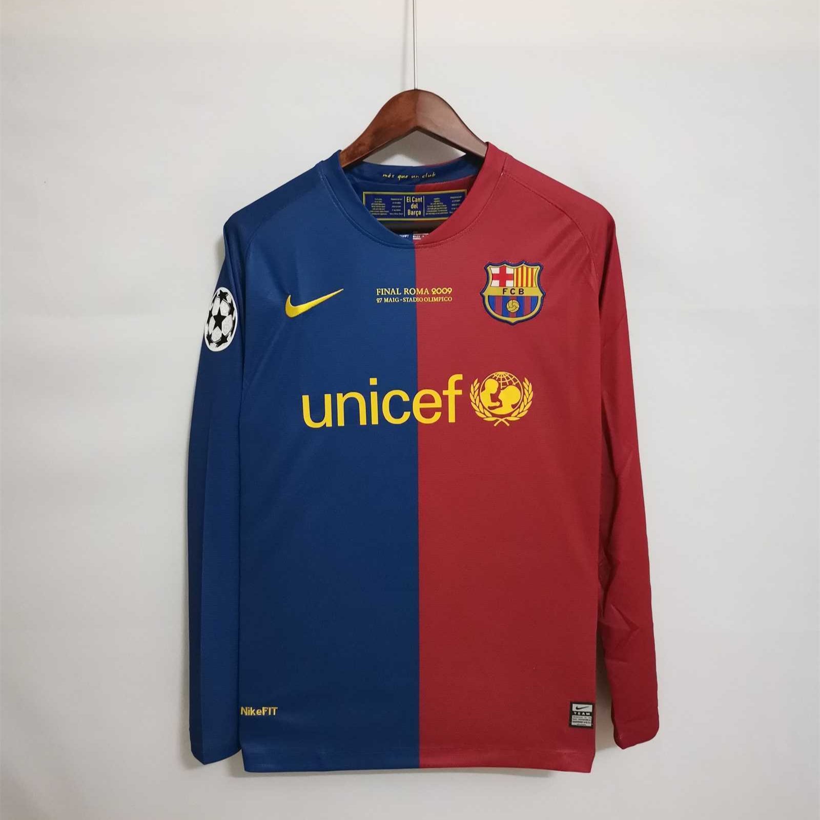 MAILLOT RÉTRO FC BARCELONE DOMICILE 2008/09 MANCHES LONGUES