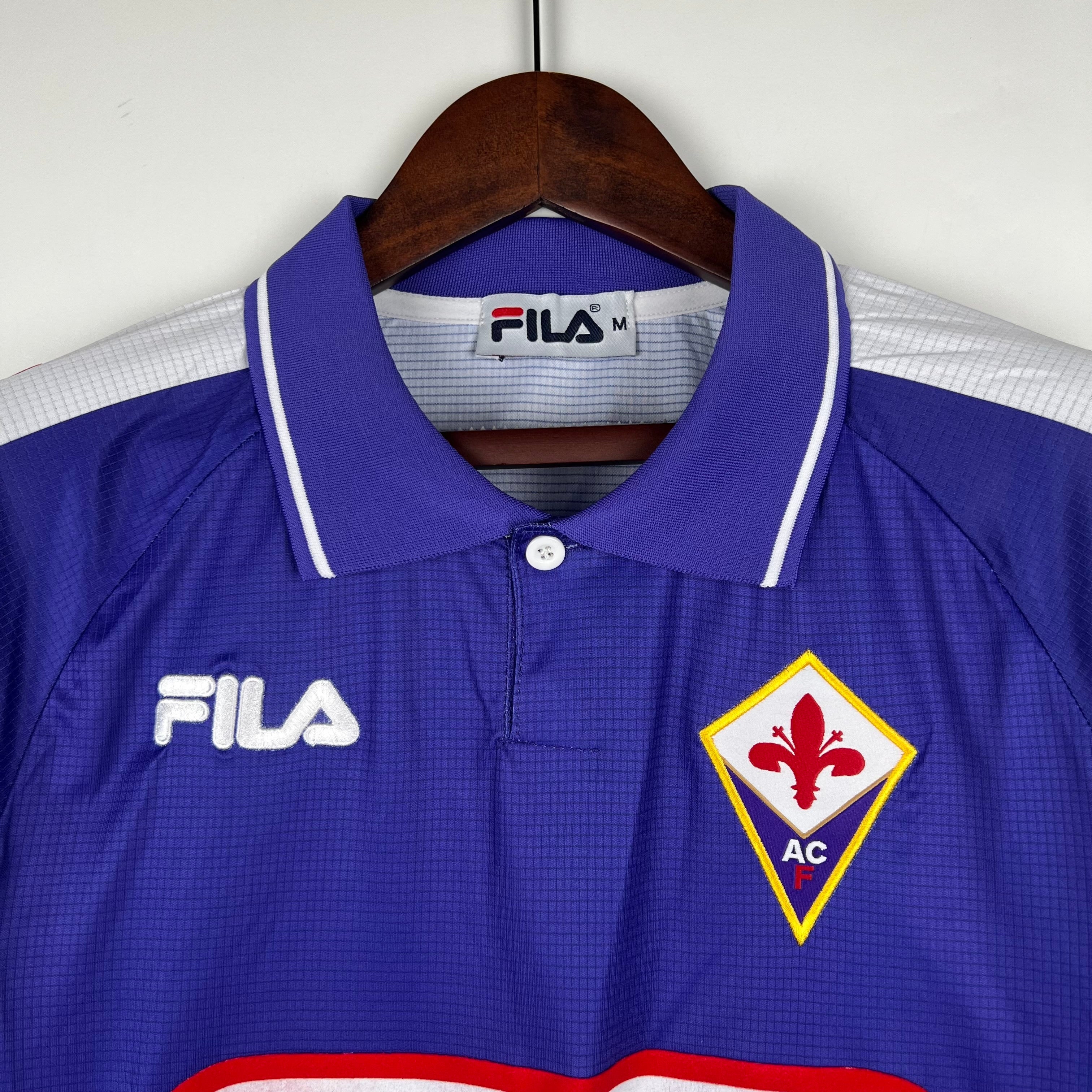 MAILLOT RÉTRO FIORENTINA DOMICILE 1998/99 MANCHES LONGUES