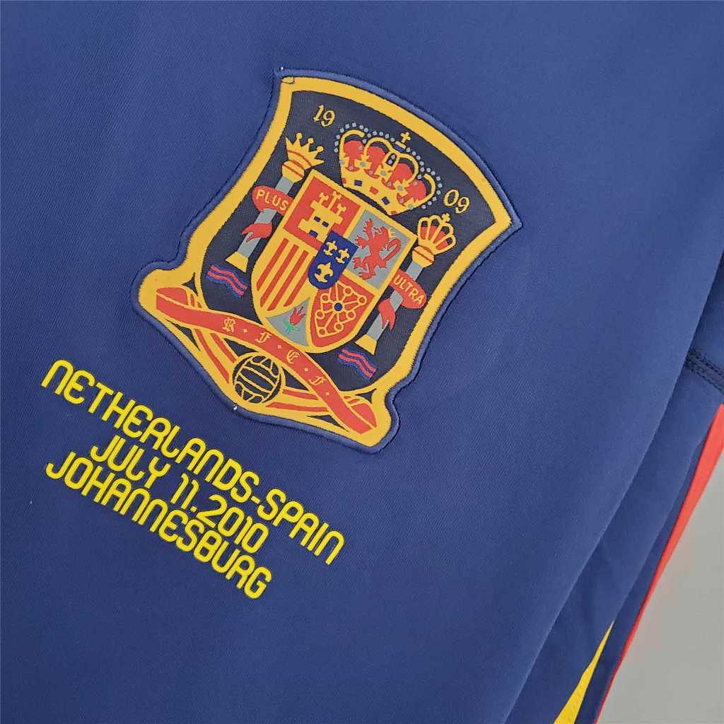 MAILLOT RÉTRO ESPAGNE EXTÉRIEUR 2010 VERSION MANCHES LONGUES