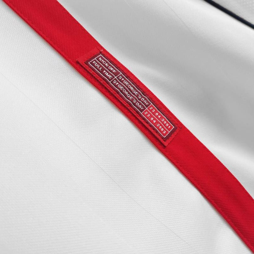 MAILLOT RÉTRO ANGLETERRE DOMICILE 2002 VERSION MANCHES LONGUES