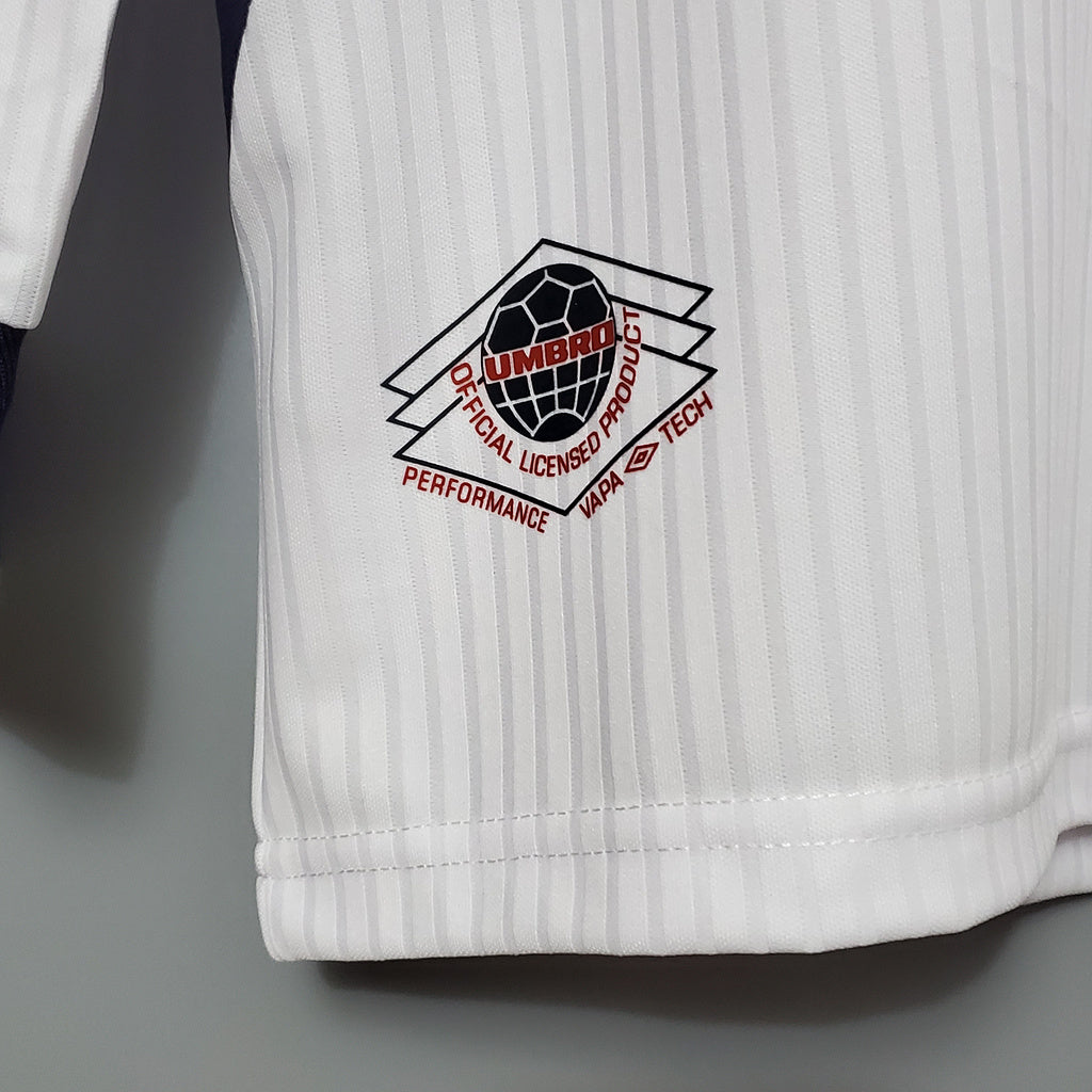MAILLOT RÉTRO ANGLETERRE DOMICILE 1998 VERSION MANCHES LONGUES
