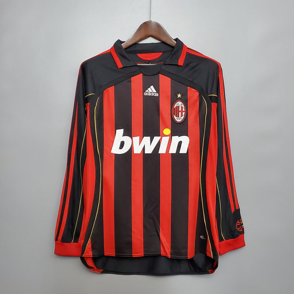 MAILLOT RÉTRO AC MILAN DOMICILE 2006/07 MANCHES LONGUES