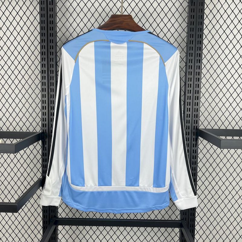 MAILLOT RÉTRO ARGENTINE DOMICILE 2006 VERSION MANCHES LONGUES