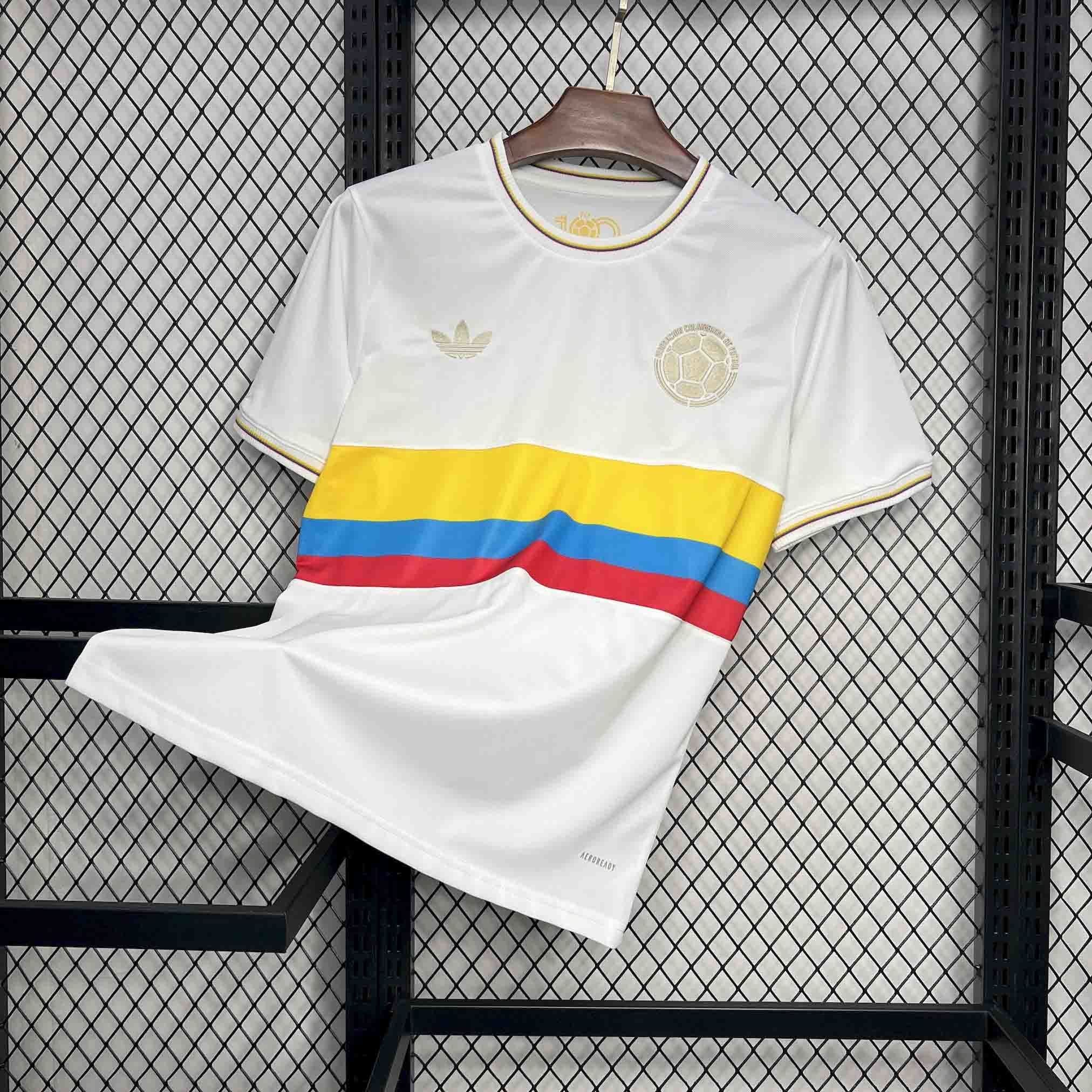 MAILLOT COLOMBIE BLANC 100ÈME ANNIVERSAIRE 2024/2025