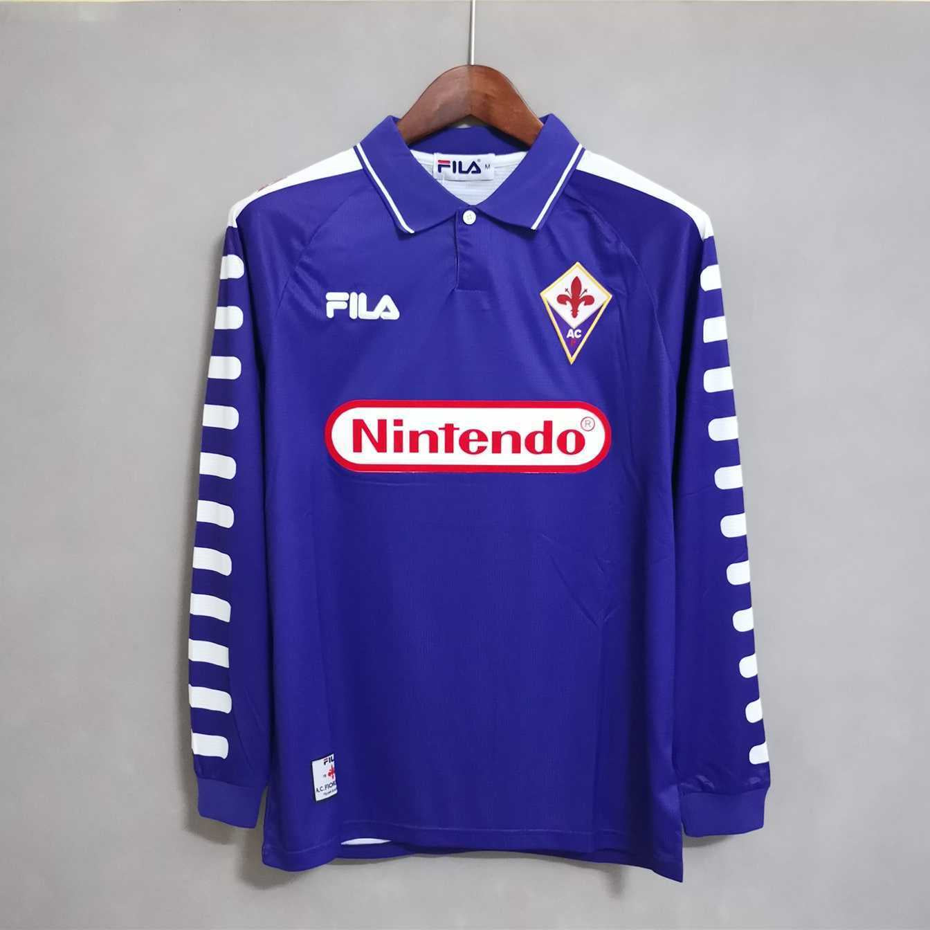 MAILLOT RÉTRO FIORENTINA DOMICILE 1998/99 MANCHES LONGUES