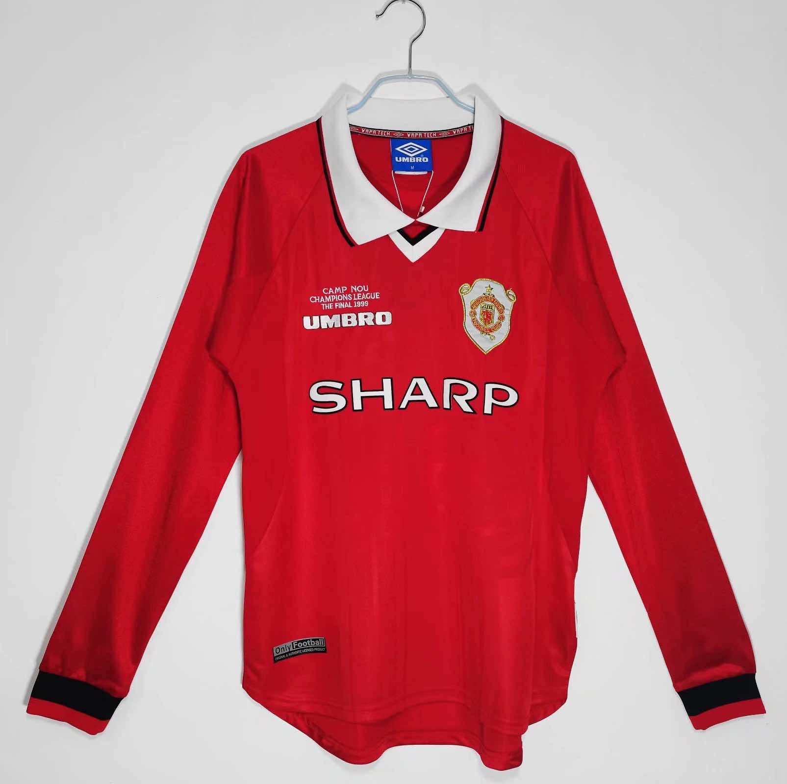 MAILLOT RÉTRO MANCHESTER UNITED DOMICILE 1999/00 MANCHES LONGUES