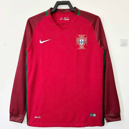 MAILLOT RÉTRO PORTUGAL DOMICILE 2016 VERSION MANCHES LONGUES