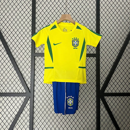 MAILLOT ENFANT RÉTRO BRÉSIL DOMICILE 2002