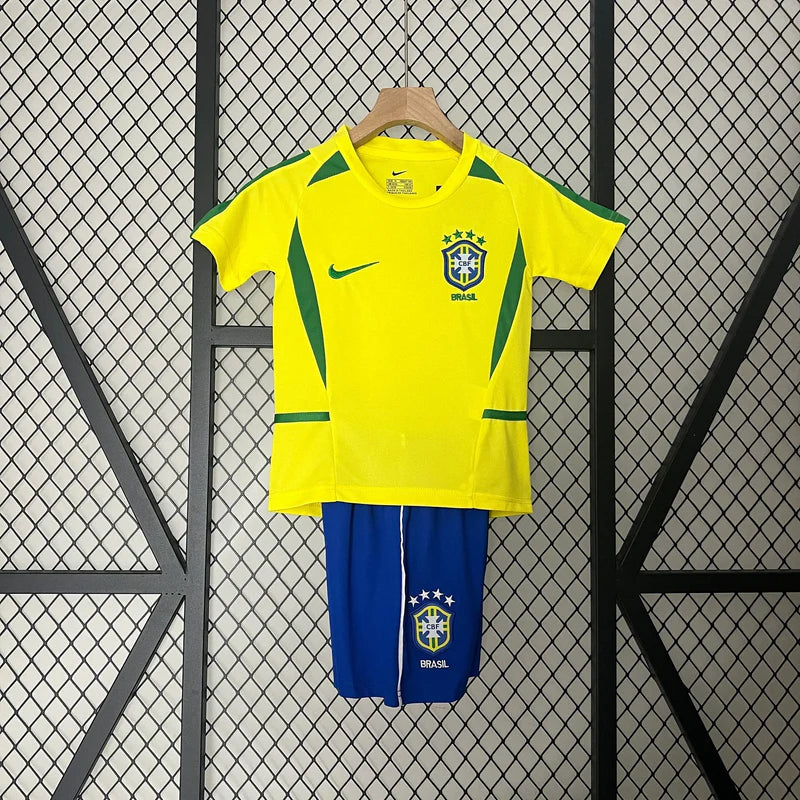 MAILLOT ENFANT RÉTRO BRÉSIL DOMICILE 2002
