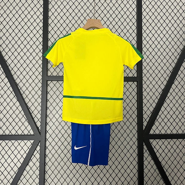 MAILLOT ENFANT RÉTRO BRÉSIL DOMICILE 2002