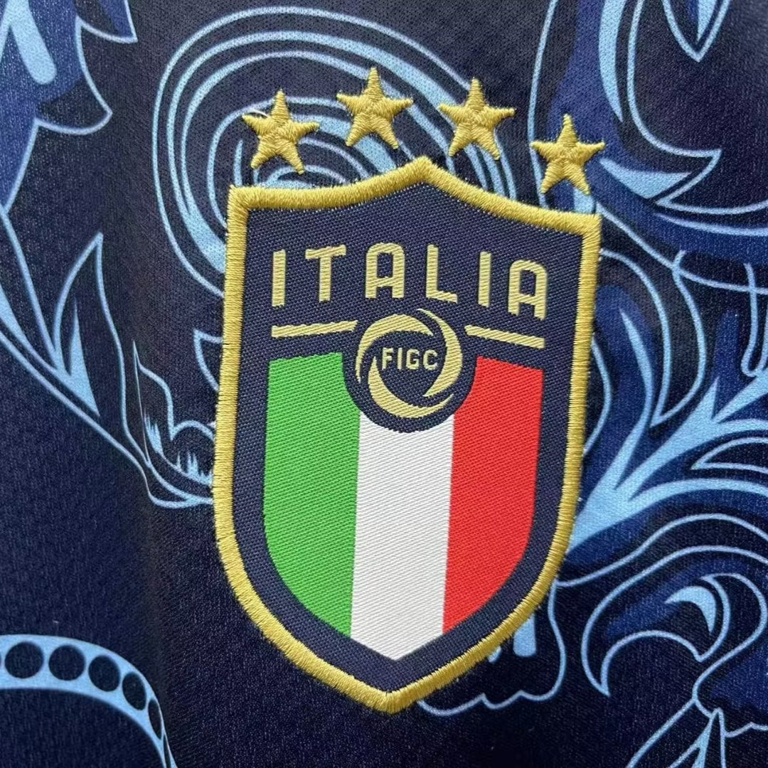 MAILLOT ITALIE CONCEPT EDITION VERSACE BLEU FAN 2023/2024