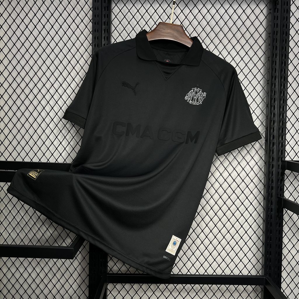 MAILLOT MARSEILLE NOIR 125ÈME ANNIVERSAIRE FAN