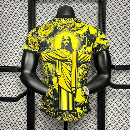 MAILLOT BRÉSIL CONCEPT CHRIST REDEMPTEUR JAUNE PLAYER 2024/2025
