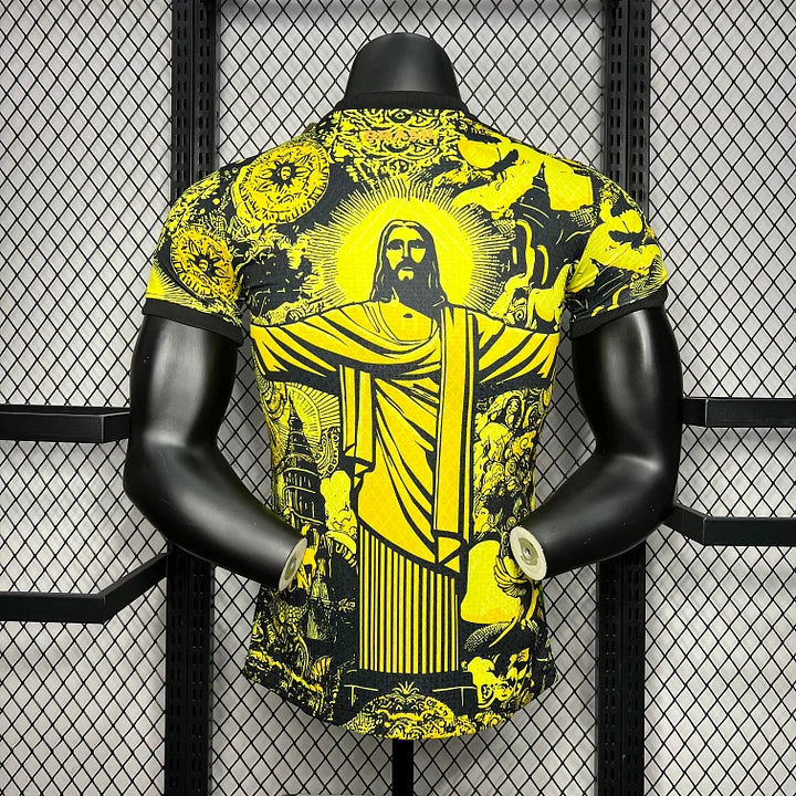 MAILLOT BRÉSIL CONCEPT CHRIST REDEMPTEUR JAUNE PLAYER 2024/2025