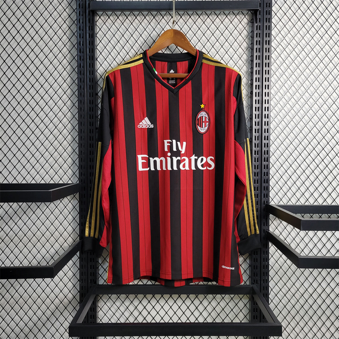 MAILLOT RÉTRO AC MILAN DOMICILE 2013/14 MANCHES LONGUES