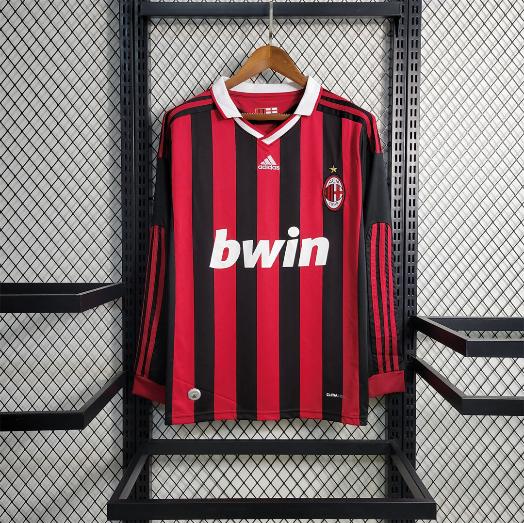 MAILLOT RÉTRO AC MILAN DOMICILE 2009/10 MANCHES LONGUES
