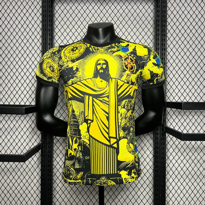 MAILLOT BRÉSIL CONCEPT CHRIST REDEMPTEUR JAUNE PLAYER 2024/2025