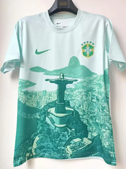 Brésil T-shirt d'Entraînement Avant-Match - Vert/Or Brésil T-shirt d'Entraînement Avant-Match - Vert/Or
