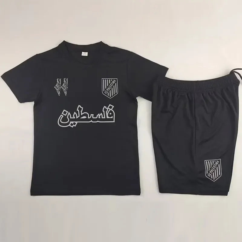 MAILLOT ENFANT PALESTINE NOIR ANNIVERSAIRE 2024/2025