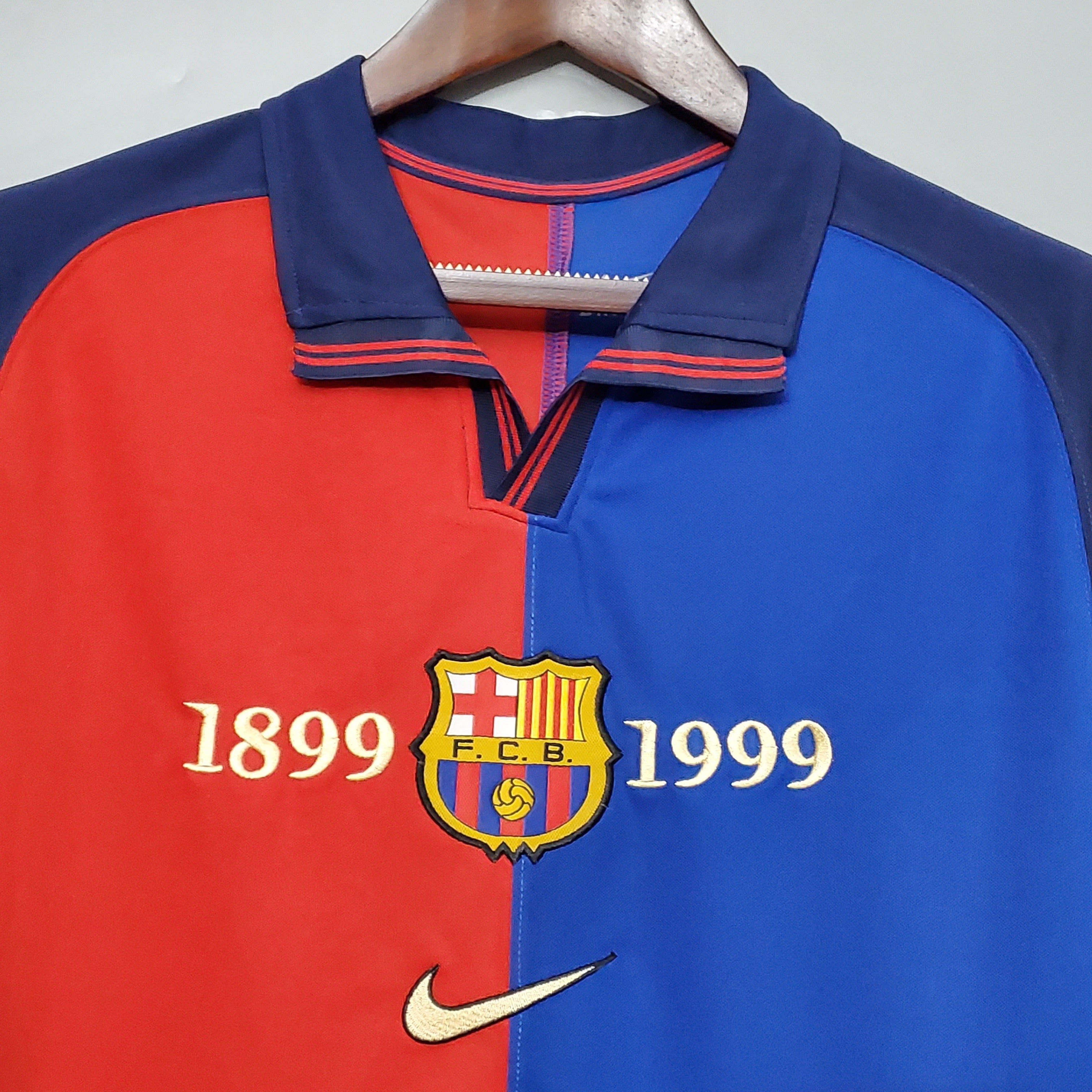 MAILLOT RÉTRO FC BARCELONE DOMICILE 110ÈME ANNIVERSAIRE 1999