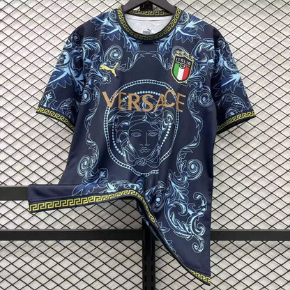 MAILLOT ITALIE CONCEPT EDITION VERSACE BLEU FAN 2023/2024