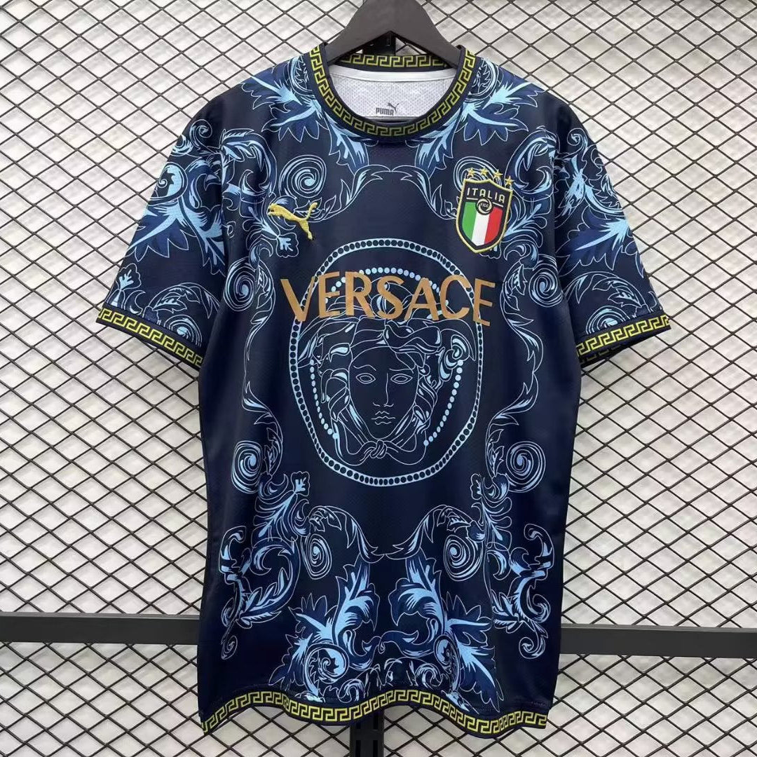 MAILLOT ITALIE CONCEPT EDITION VERSACE BLEU FAN 2023/2024