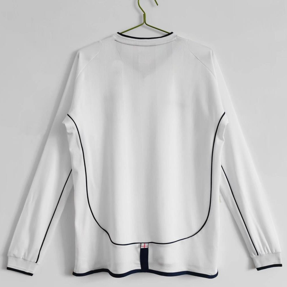 MAILLOT RÉTRO ANGLETERRE DOMICILE 2002 VERSION MANCHES LONGUES