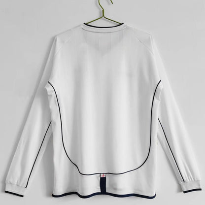 MAILLOT RÉTRO ANGLETERRE DOMICILE 2002 VERSION MANCHES LONGUES