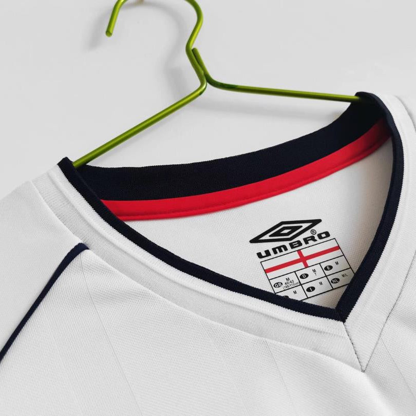MAILLOT RÉTRO ANGLETERRE DOMICILE 2002 VERSION MANCHES LONGUES