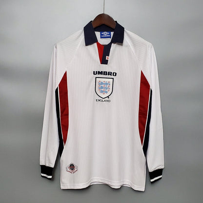MAILLOT RÉTRO ANGLETERRE DOMICILE 1998 VERSION MANCHES LONGUES