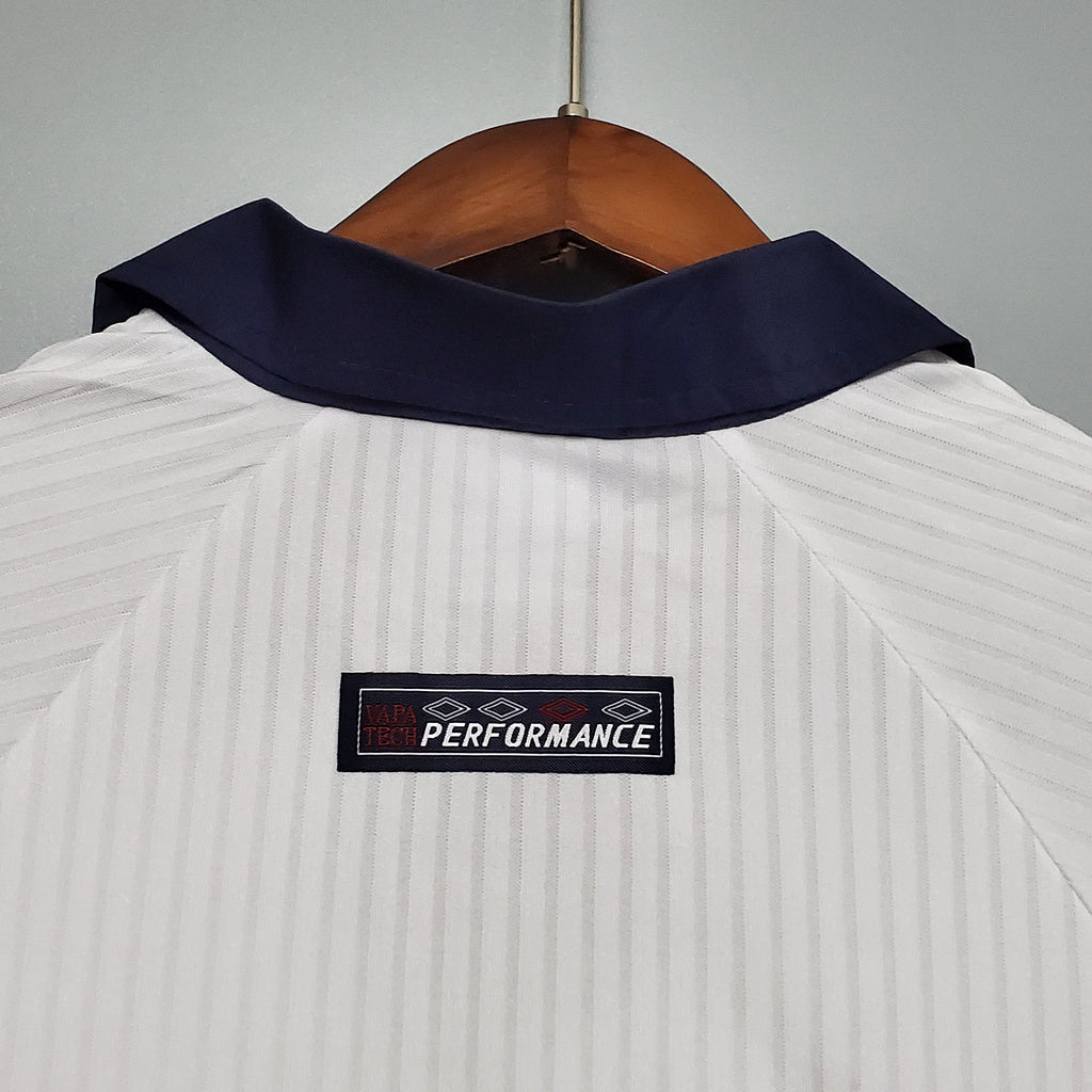 MAILLOT RÉTRO ANGLETERRE DOMICILE 1998 VERSION MANCHES LONGUES