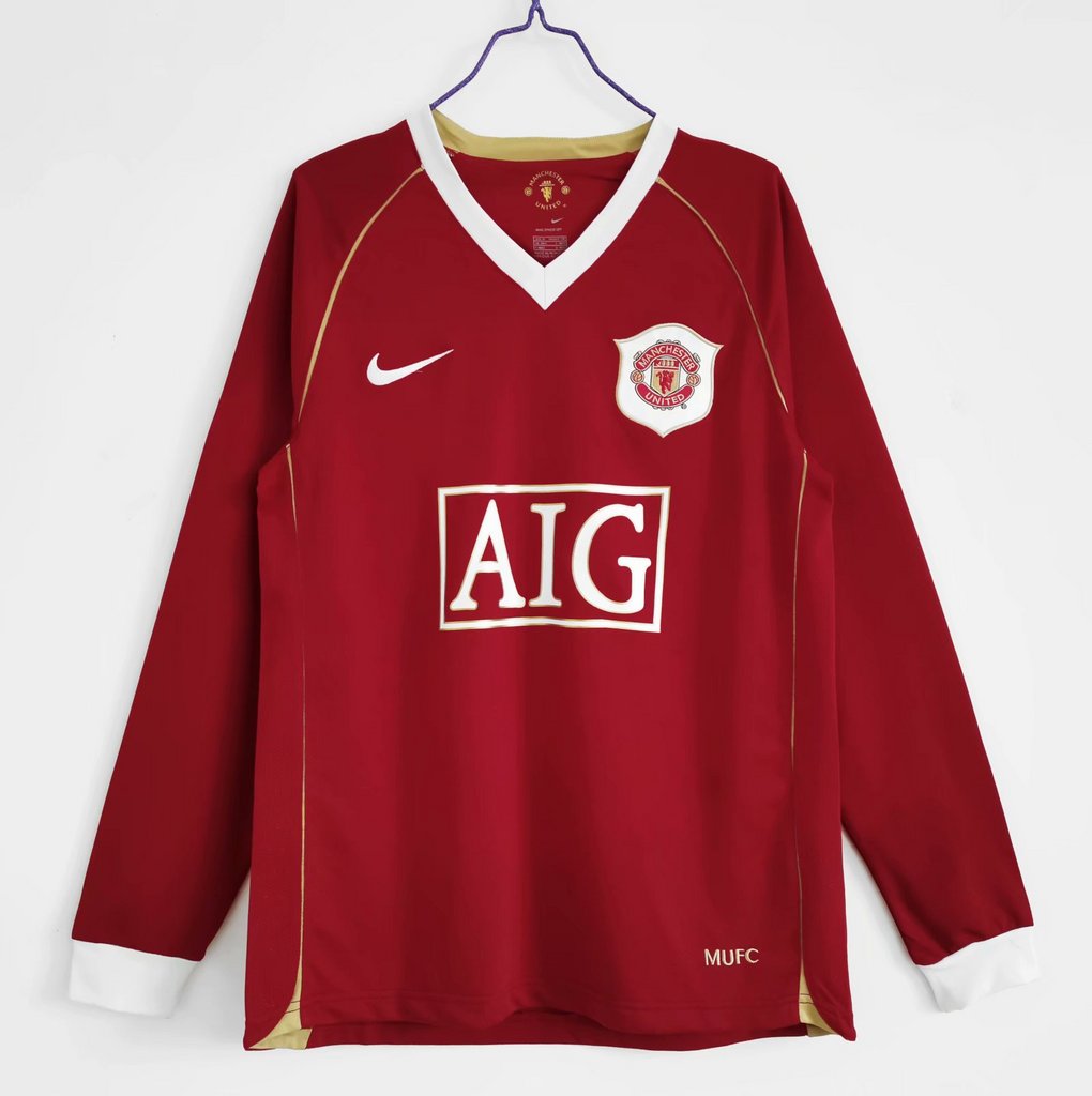 MAILLOT RÉTRO MANCHESTER UNITED DOMICILE 2006/07 MANCHES LONGUES
