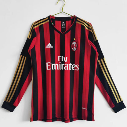 MAILLOT RÉTRO AC MILAN DOMICILE 2013/14 MANCHES LONGUES