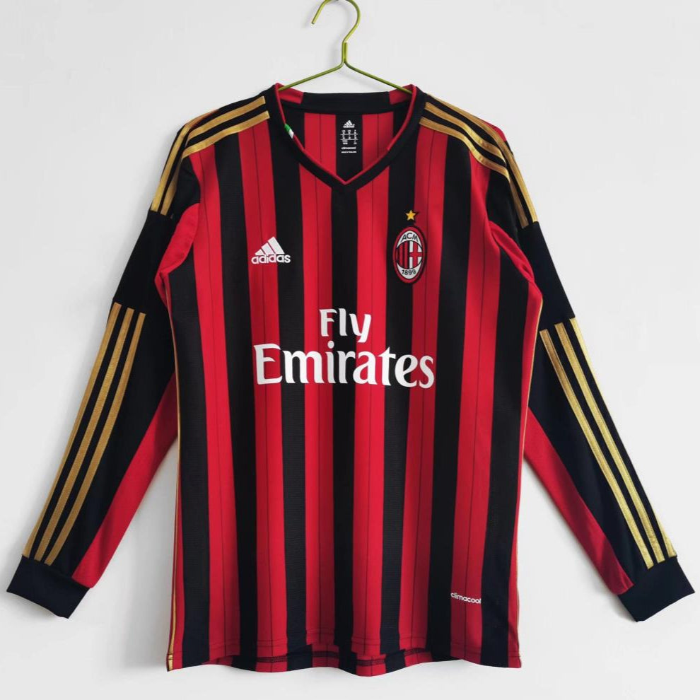 MAILLOT RÉTRO AC MILAN DOMICILE 2013/14 MANCHES LONGUES