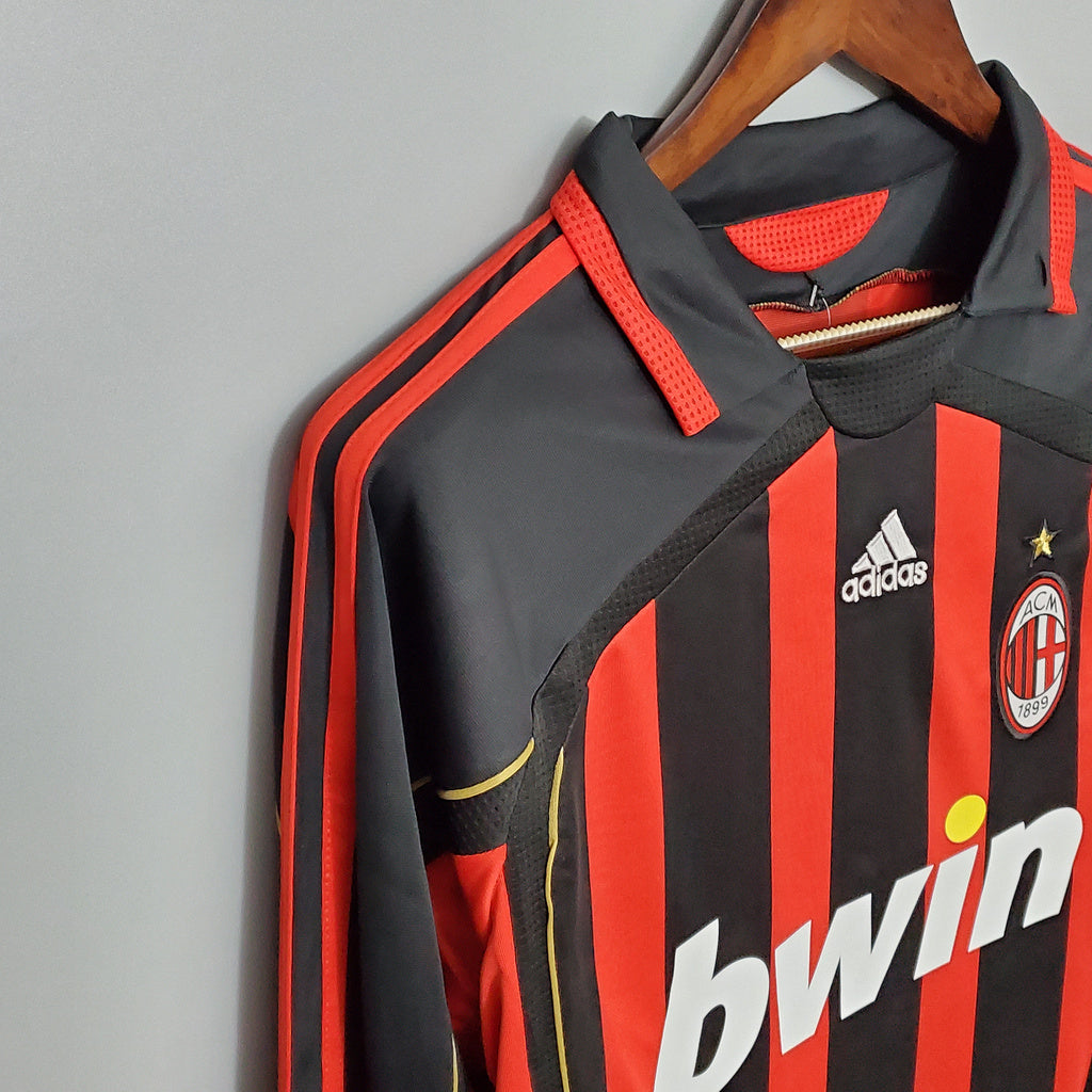 MAILLOT RÉTRO AC MILAN DOMICILE 2006/07 MANCHES LONGUES