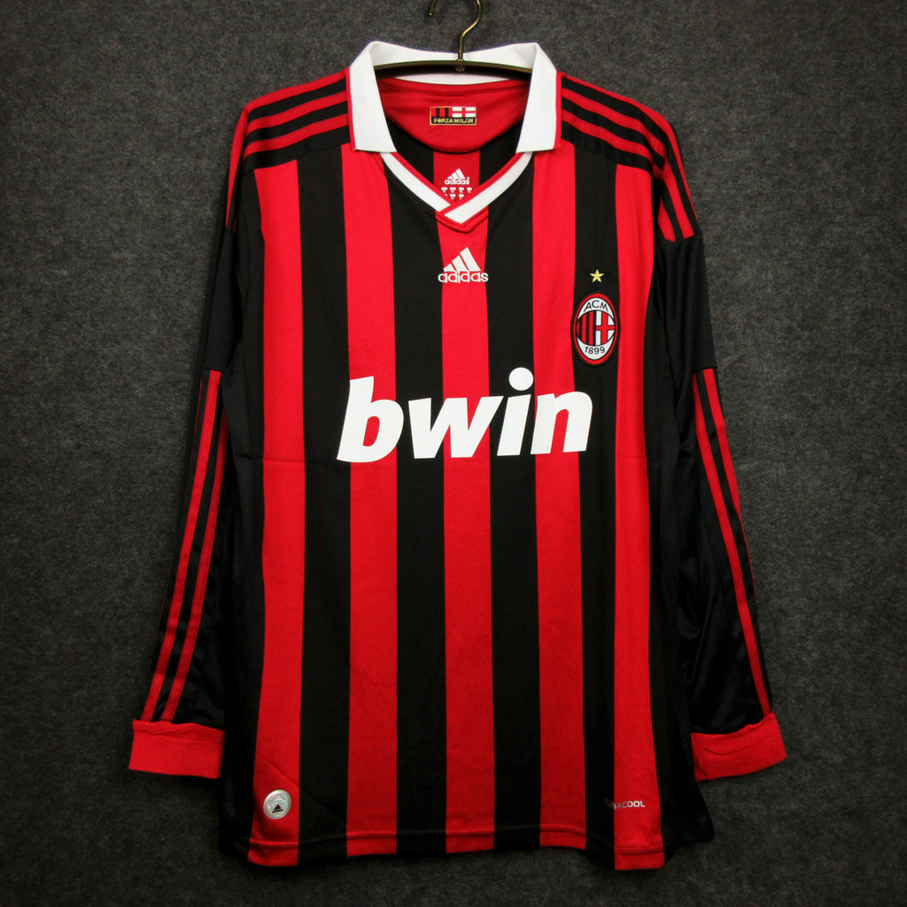 MAILLOT RÉTRO AC MILAN DOMICILE 2009/10 MANCHES LONGUES