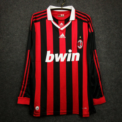 MAILLOT RÉTRO AC MILAN DOMICILE 2009/10 MANCHES LONGUES