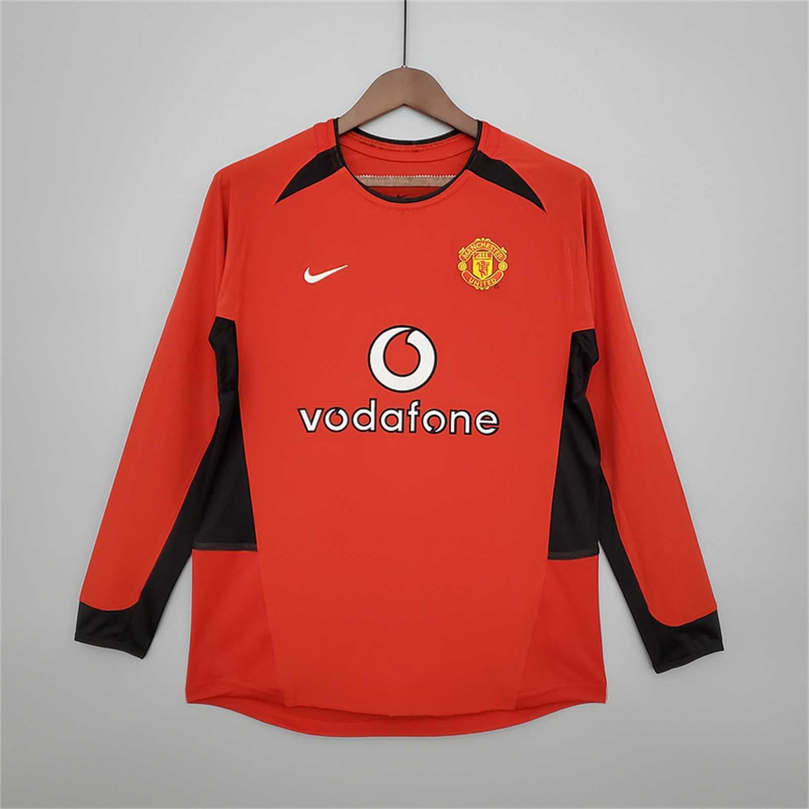 MAILLOT RÉTRO MANCHESTER UNITED DOMICILE 2002/04 MANCHES LONGUES