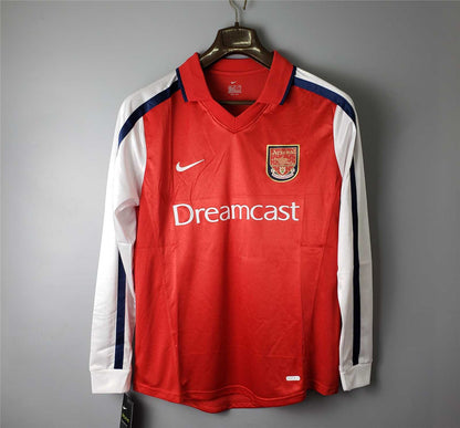MAILLOT ARSENAL DOMICILE 2000/2001 VERSION MANCHES LONGUES
