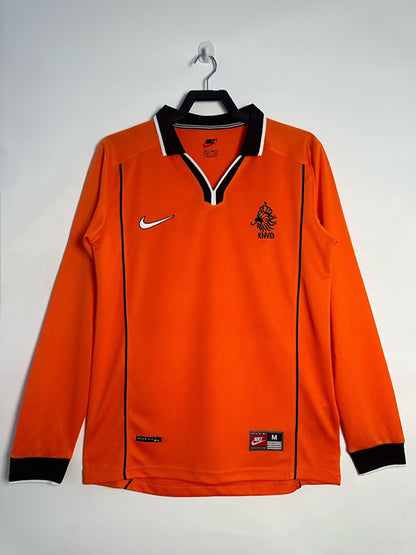 MAILLOT RÉTRO PAYS-BAS DOMICILE 1998 VERSION MANCHES LONGUES