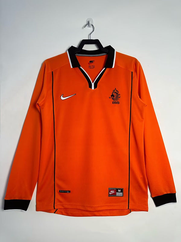 MAILLOT RÉTRO PAYS-BAS DOMICILE 1998 VERSION MANCHES LONGUES
