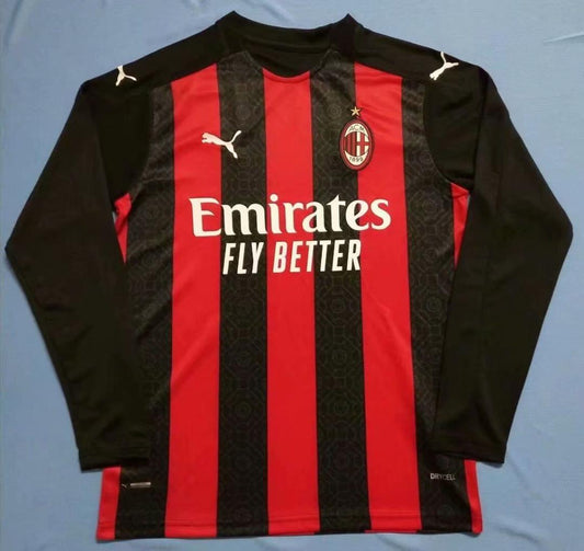 MAILLOT AC MILAN DOMICILE 21/22 VERSION MANCHES LONGUES