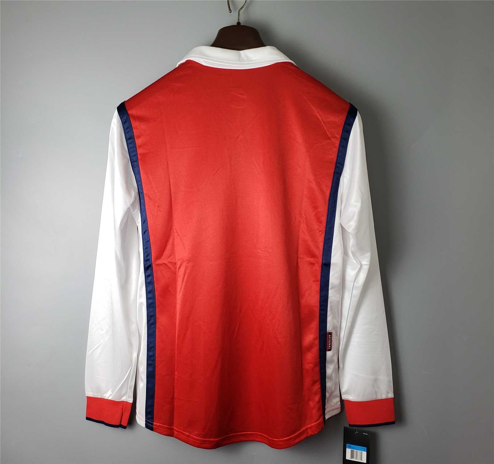 MAILLOT ARSENAL DOMICILE 1998/1999 VERSION MANCHES LONGUES