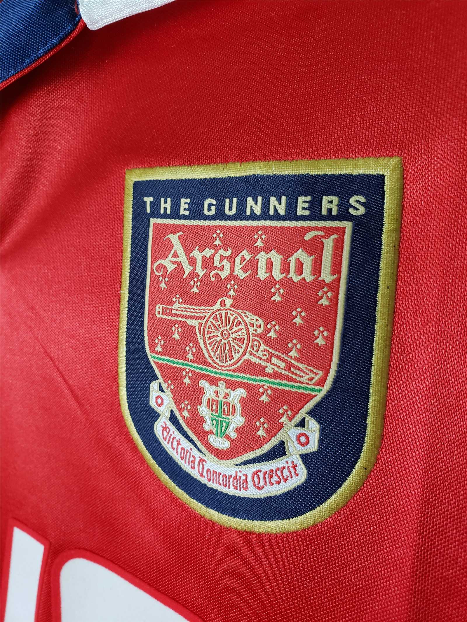 MAILLOT ARSENAL DOMICILE 1998/1999 VERSION MANCHES LONGUES