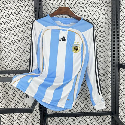 MAILLOT RÉTRO ARGENTINE DOMICILE 2006 VERSION MANCHES LONGUES