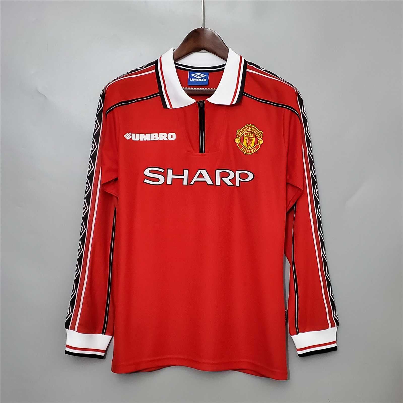 MAILLOT RÉTRO MANCHESTER UNITED DOMICILE 1998/99 MANCHES LONGUES