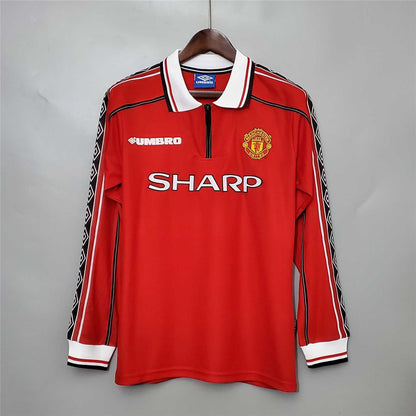 MAILLOT RÉTRO MANCHESTER UNITED DOMICILE 1998/99 MANCHES LONGUES