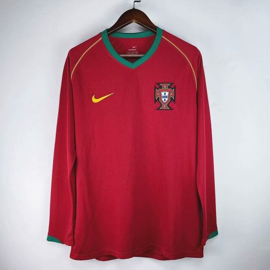 MAILLOT PORTUGAL DOMICILE 2006 VERSION MANCHES LONGUES