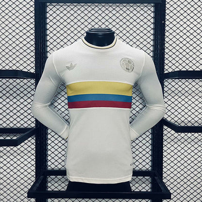 MAILLOT COLOMBIE BLANC 100ÈME ANNIVERSAIRE MANCHES LONGUES